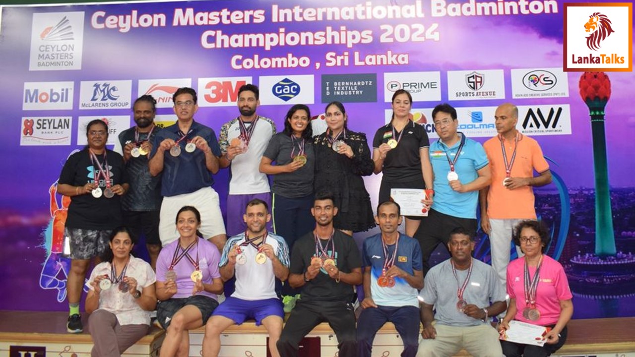 Sri Lanka won 61 medals at the Ceylon Masters' Badminton Cham pionship