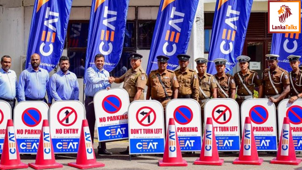 CEAT Kelani presents traffic management tools to Police and SLCMP