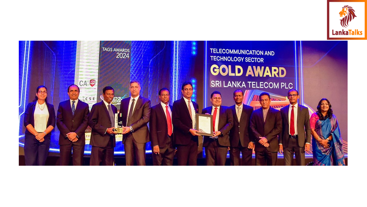 SLT-MOBITEL triumphs with Gold Award in the Telecommunications Sector at TAGS Awards 2024