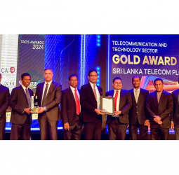 SLT-MOBITEL triumphs with Gold Award in the Telecommunications Sector at TAGS Awards 2024