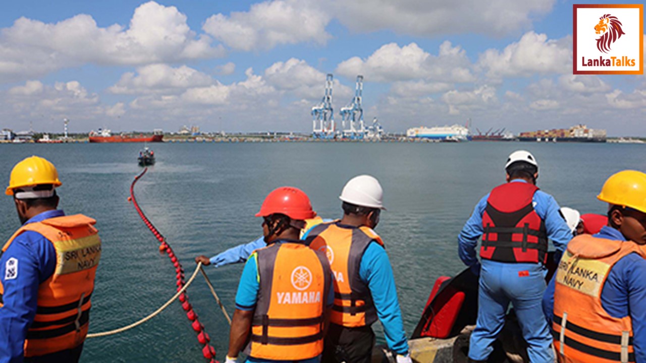 Oil Spill Drill at Hambantota International Port