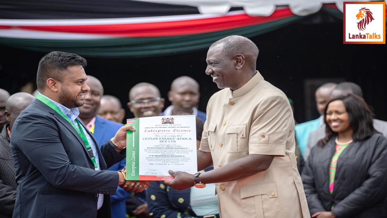 Ceylon Energy secures an SEZ License issued by the Kenyan President