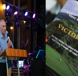 Book on Victoria Golf Resort launched at the Mark Bostock Trophy Championship 2024, bordering the award-winning championship golf course