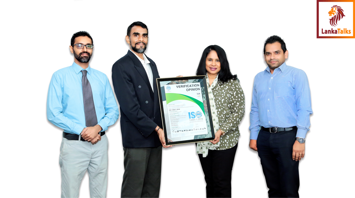 AIA Sri Lanka Achieves ISO 14064-1:2018 Greenhouse Gas Emissions Certification for the Second Consecutive Year