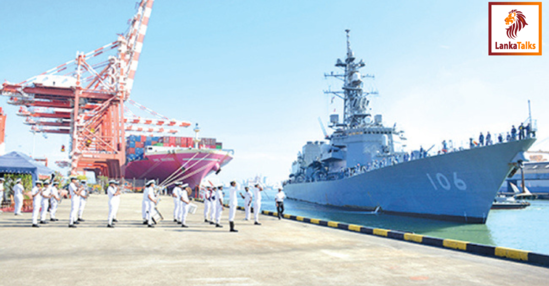 JMSDF SAMIDARE arrives at Colombo Port