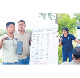 Drought Risk and Mitigation Workshop participants in exposure visit to Dry Zone