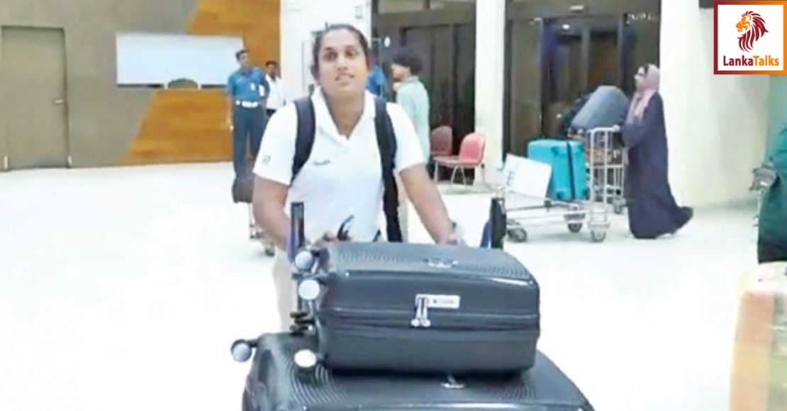 Lankan Women Cricketers return home