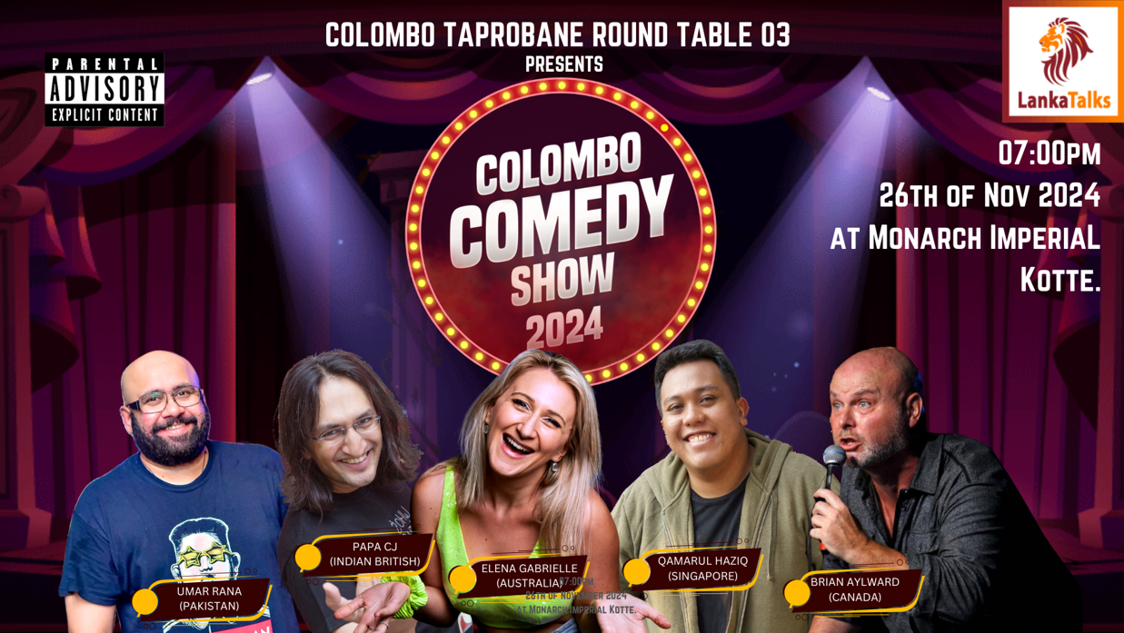 Catch the Colombo Comedy Show at Monarch Imperial on the 26th of November 2024