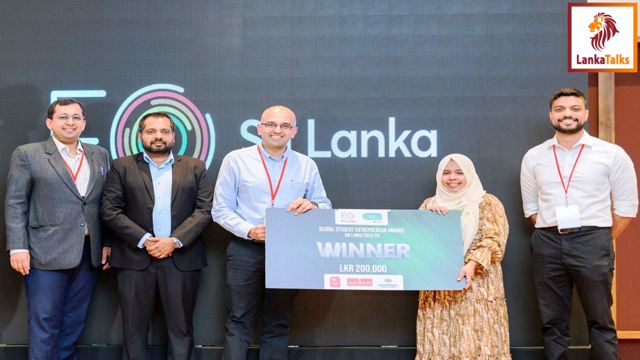 Zainab Hussain wins EO Sri Lanka GSEA 2025, advancing to global quarter finals