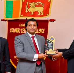 Chairman of Royal Nursing Home Lion. Manuja Hewawasam was honored with three Gold Awards