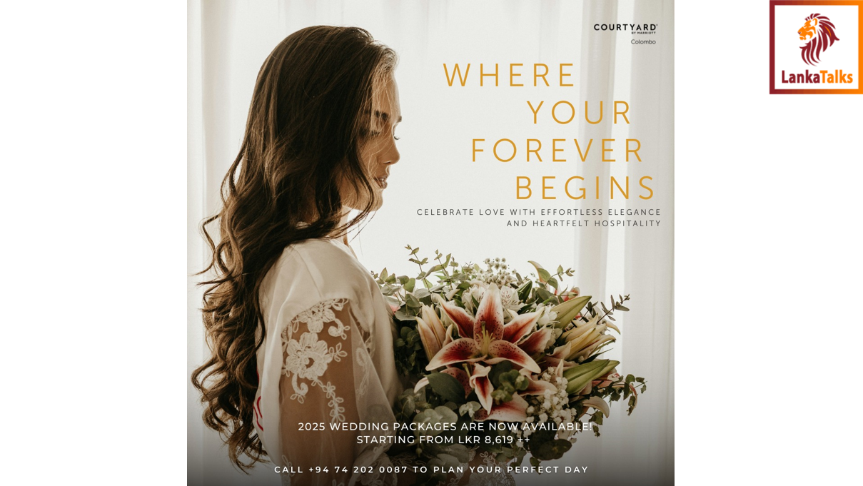 Begin Your Forever at Courtyard by Marriott Colombo: 2025 Wedding Packages Now Available
