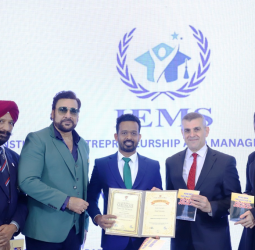 Managing Director of Ceylon Pharma College Dilip Fonseka unveils inspiring book at International Award Meet in New Delhi, India