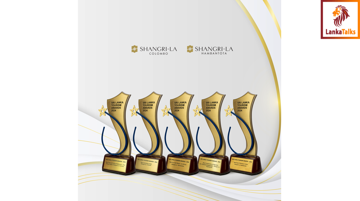 Shangri-La Sri Lanka Triumphs with the Highest Number of Awards at Sri Lanka Tourism Awards 2024