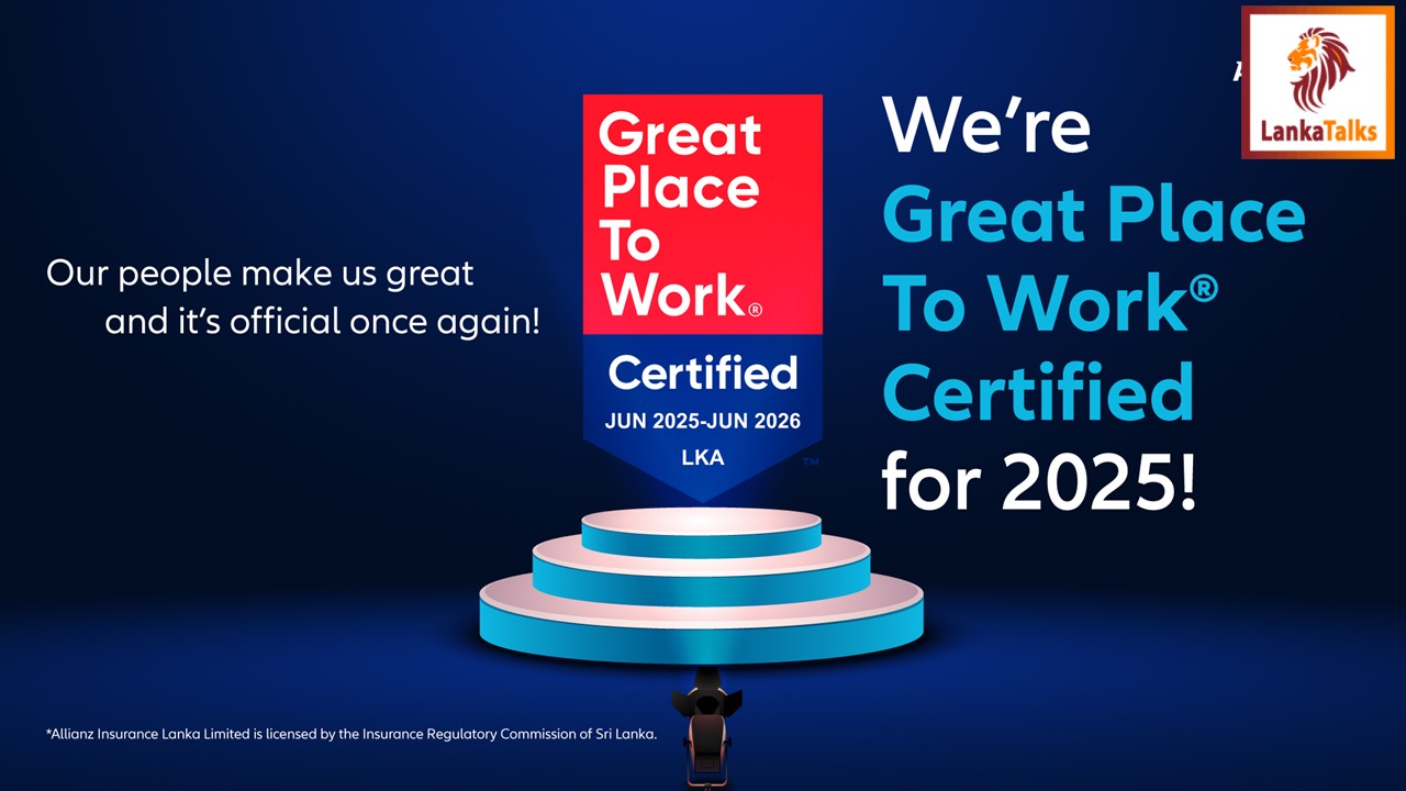 Allianz Insurance Lanka Limited Recognized Once Again as a Great Place to Work
