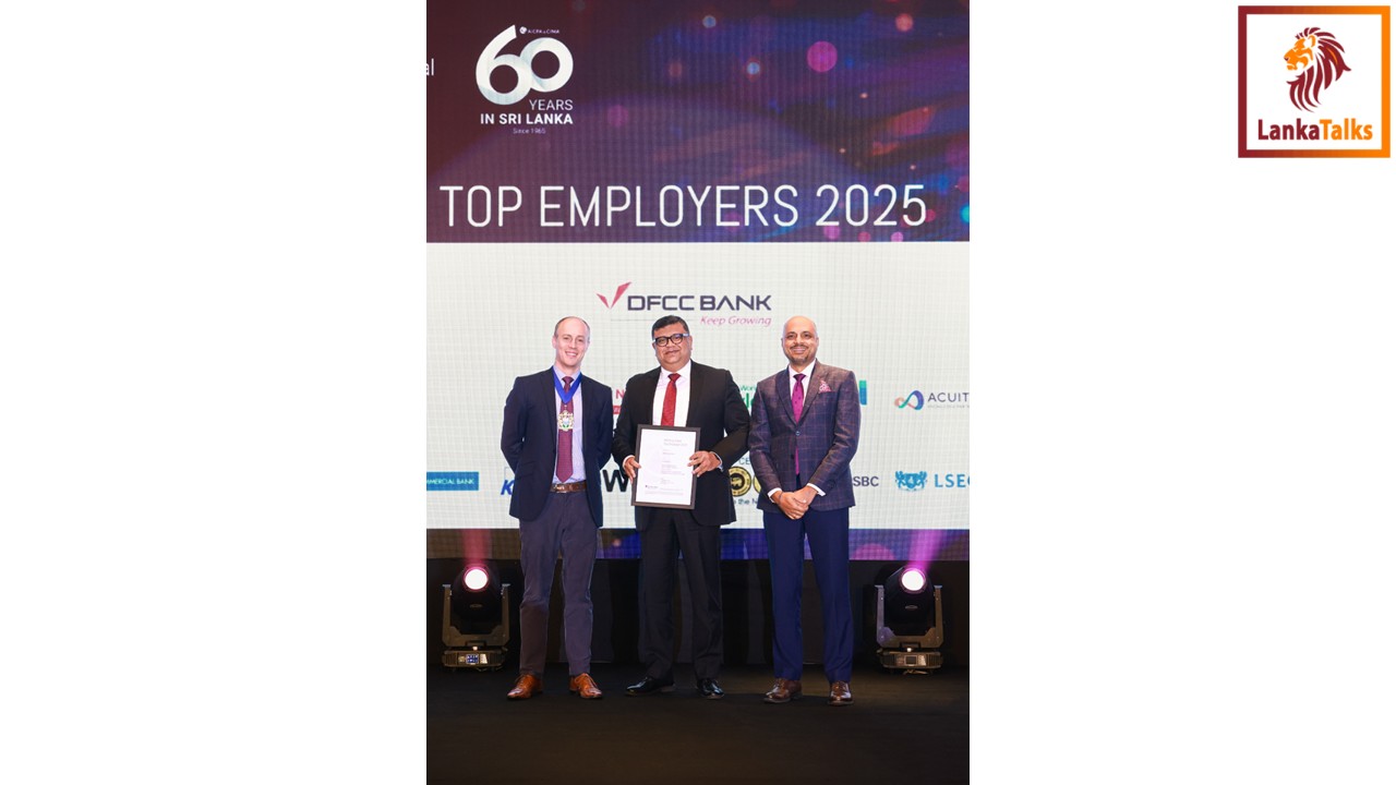 DFCC Bank Ranked 4th Among Sri Lanka’s Top Employers for CIMA Members in 2025