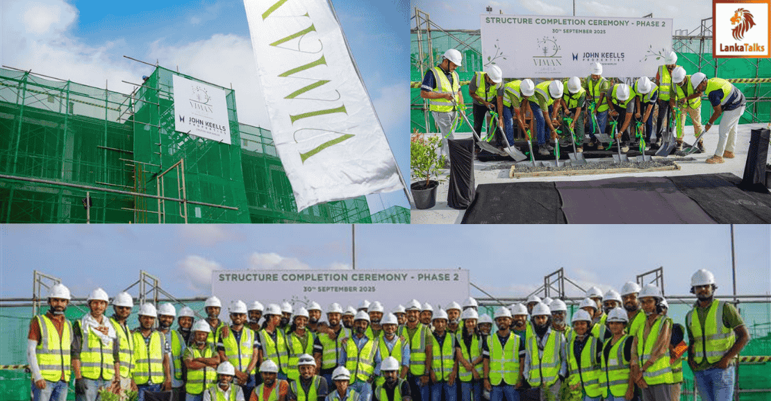 John Keells Properties Marks Structural Completion of VIMAN Ja-Ela Phase 2