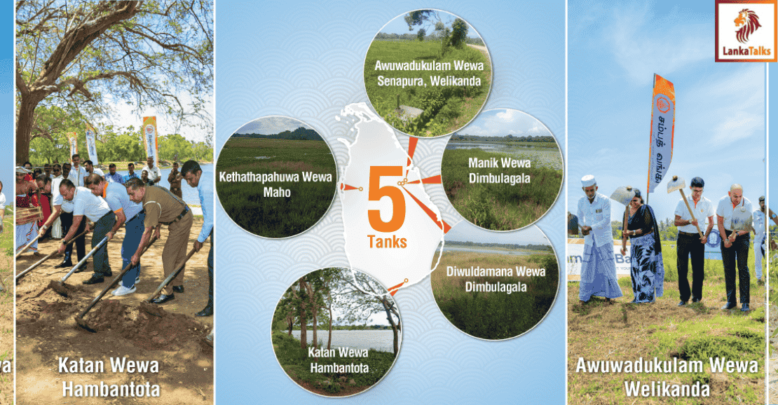 Sampath Bank Begins Restoration of Another Five Tanks to Uplift 1,112 Farming Families Across 2,182 Acres of Paddy Lands
